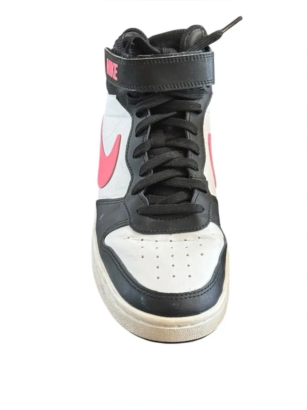 Nike Kids' Court Borough Mid 2 Pink Black White Size 7Y Youth